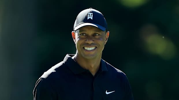 Tiger Woods before the 2020 Memorial Tournament 